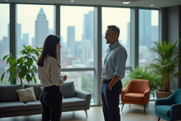 Homme immigrant d'âge moyen en tenue décontractée dans un bureau moderne