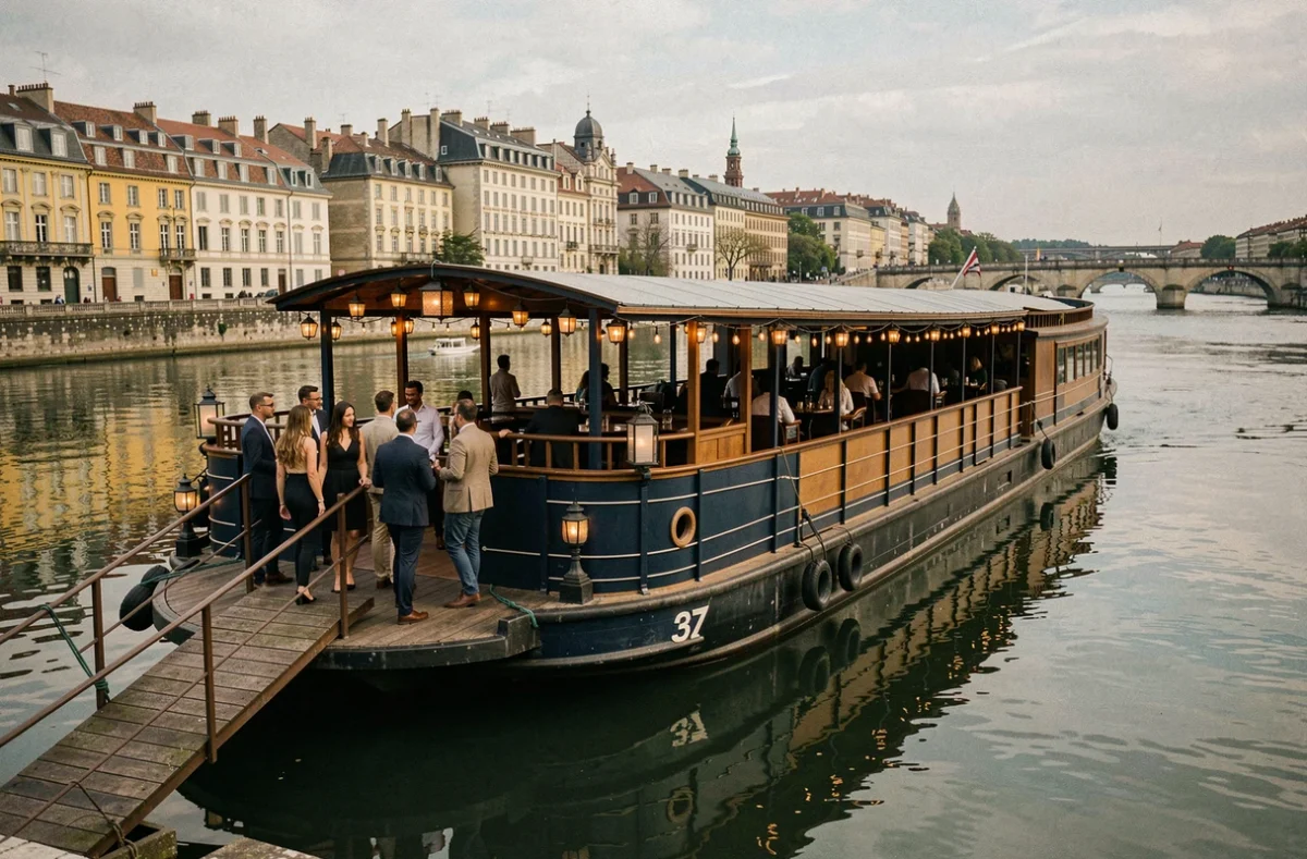 La Marquise, péniche historique sur le Rhône à Lyon transformée en club nocturne