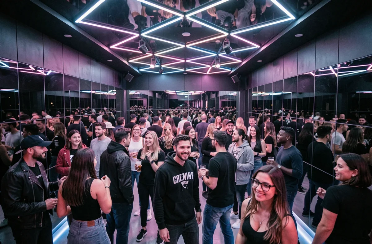 Le Them's, discothèque moderne à Clermont-Ferrand avec piste de danse animée et décor contemporain