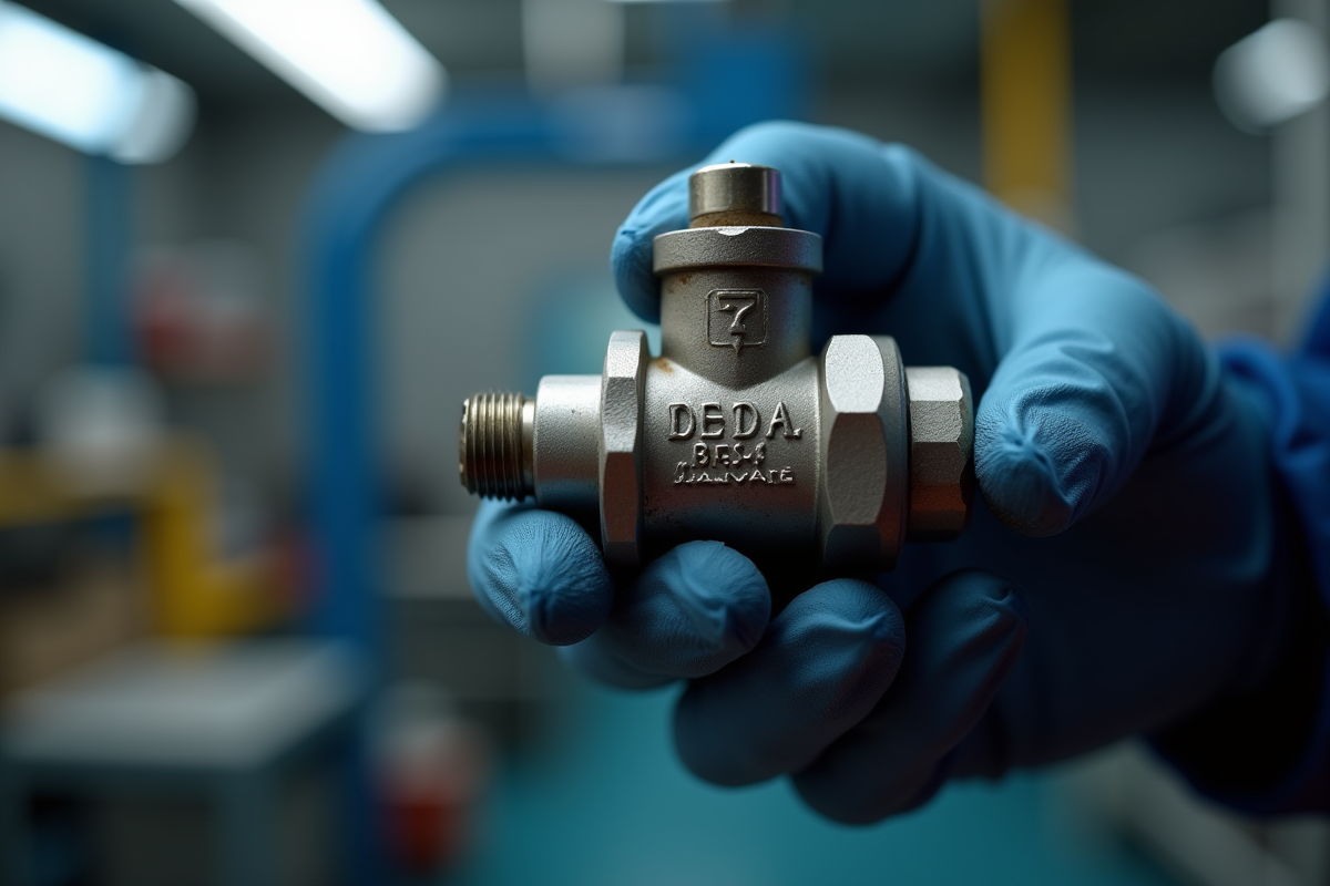 une mini valve usagée tenue dans la main d